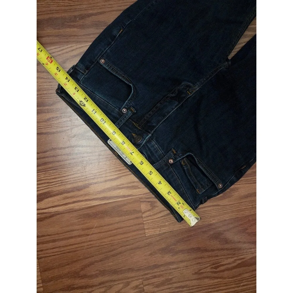 Free People Distressed Skinny Jeans Dark Wash‎ Indigo Knee Rips W27R OB583769